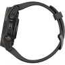 Смарт-часы GARMIN FENIX 8 – 43 мм, AMOLED Sapphire, титан с DLC-покрытием Carbon Gray и силиконовым ремешком черного/серого цвета 010-02903-21